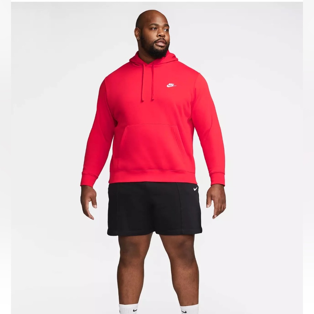 Nike Mens Fleece Pullover Hoodie Red Sz Small BV2654-657
